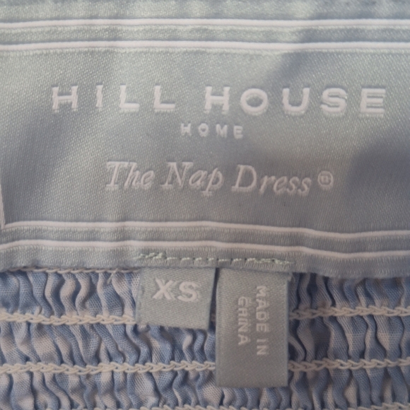 Hill House Nap Gingham Dress Smocked Ruffle Mini Flutter Sleeve Womens XS - Picture 2 of 7